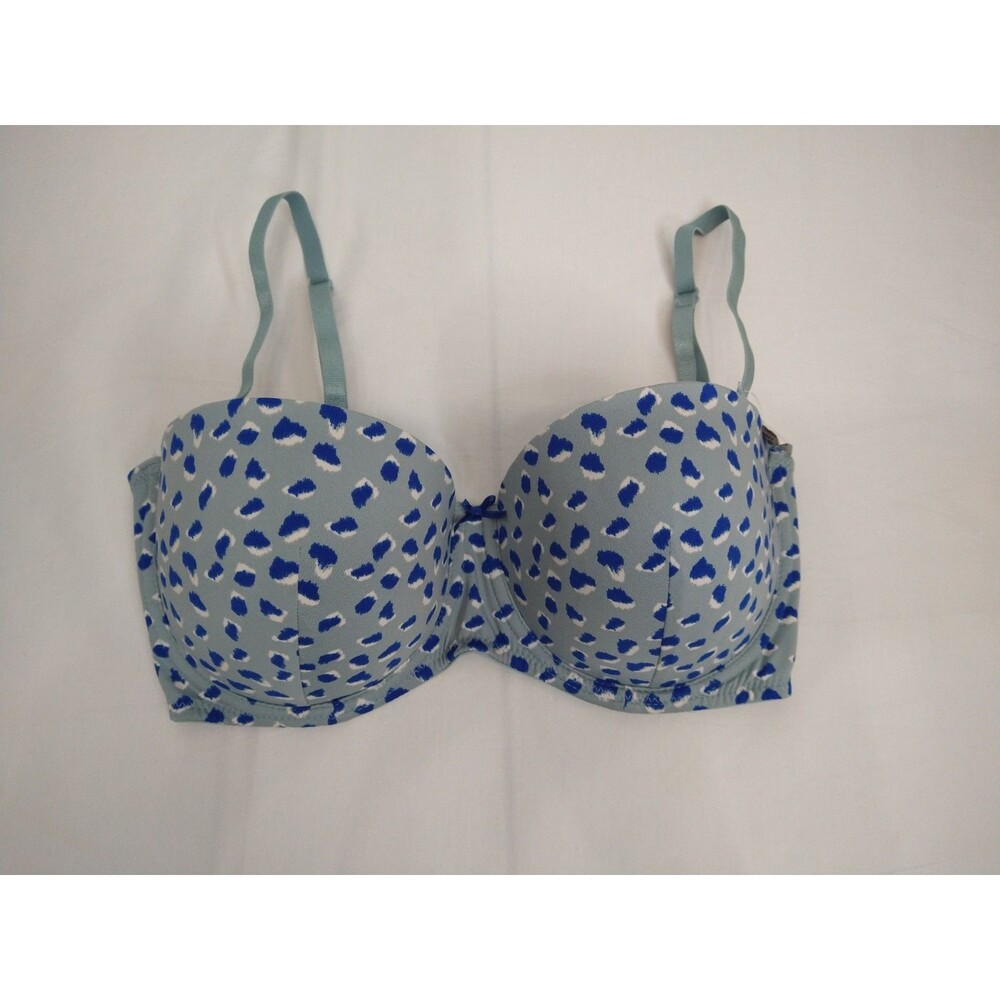 New With Tag Unbranded K Mart Convertible Padded Bra Size 36D Grey Gray Blue